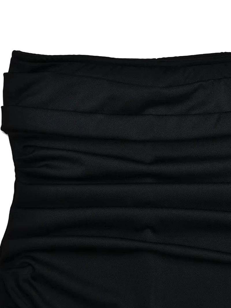2025 Summer Collection Elegant Backless Sleeveless Evening Dress for Women in Black